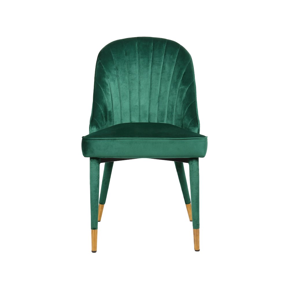 Belle Green Velvet Dining Chair, Set of 2. Picture 4