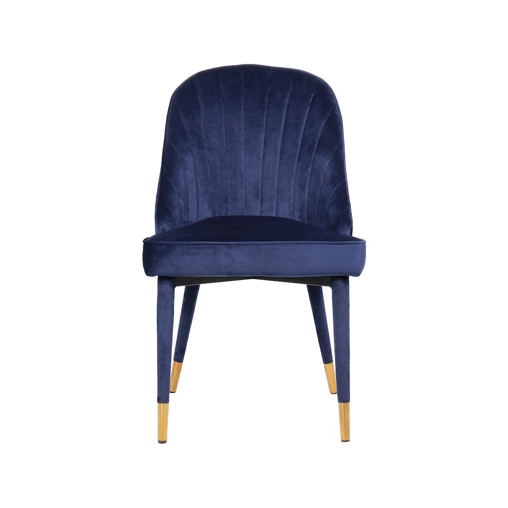 Belle Navy Velvet Dining Chair, Set of 2. Picture 4