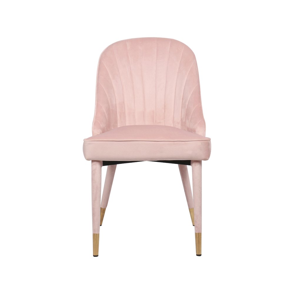 Belle Pink Velvet Dining Chair, Set of 2. Picture 4