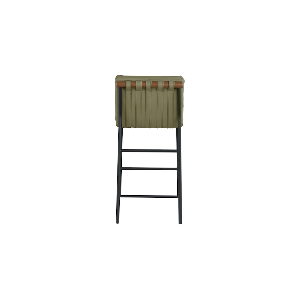 Burke Green Vegan Leather Counter Stool. Picture 4