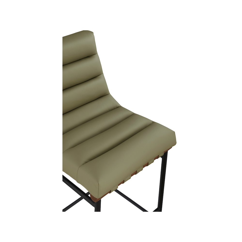 Burke Green Vegan Leather Counter Stool. Picture 7