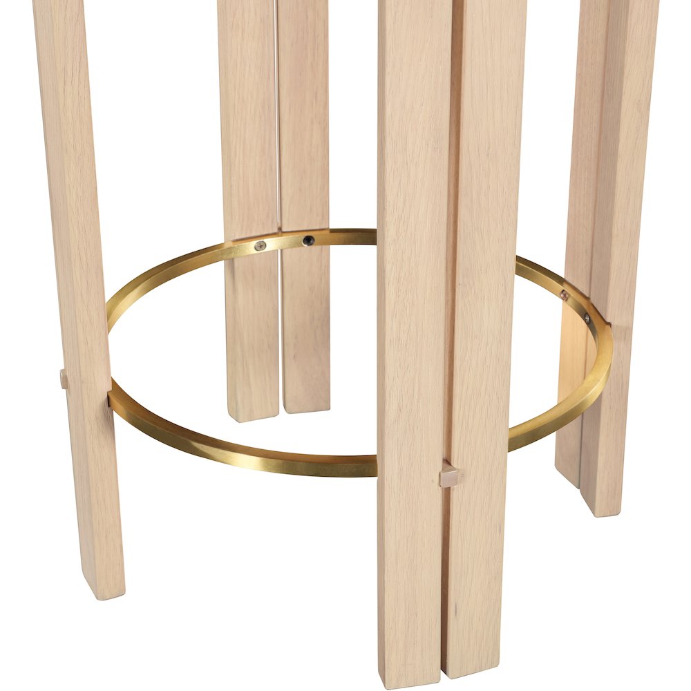 Harrison Black Vegan Leather Counter Stool. Picture 4