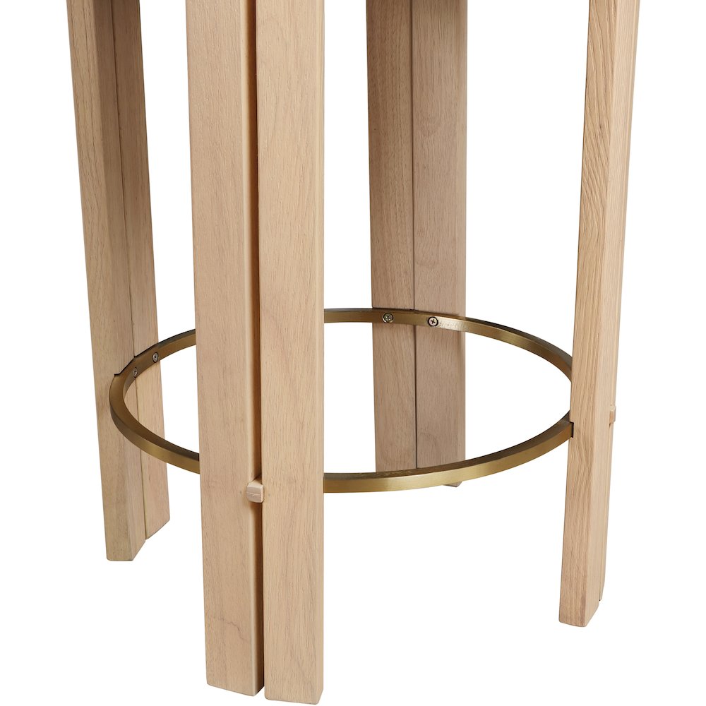 Harrison Cream Vegan Leather Counter Stool. Picture 4