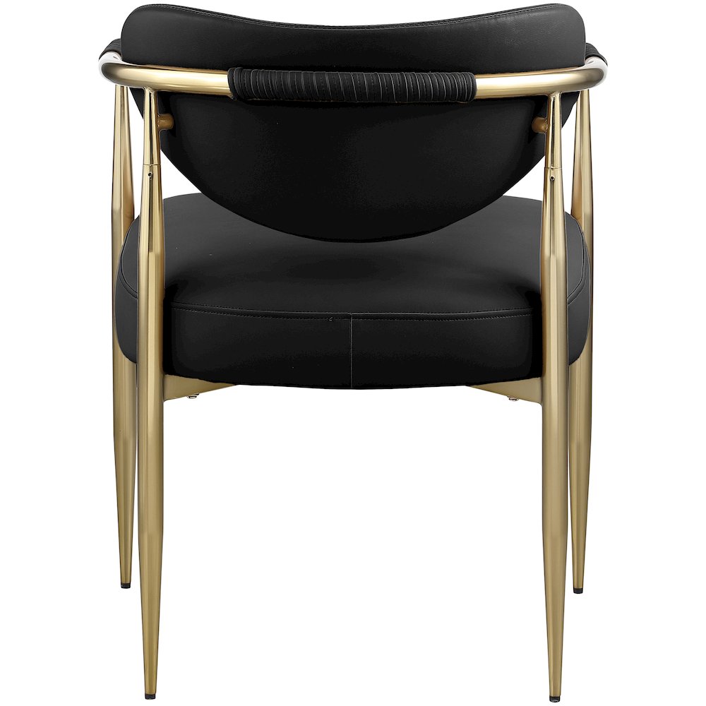 Virella Black Vegan Leather Upholstered Dining Chair, Set of 2. Picture 5