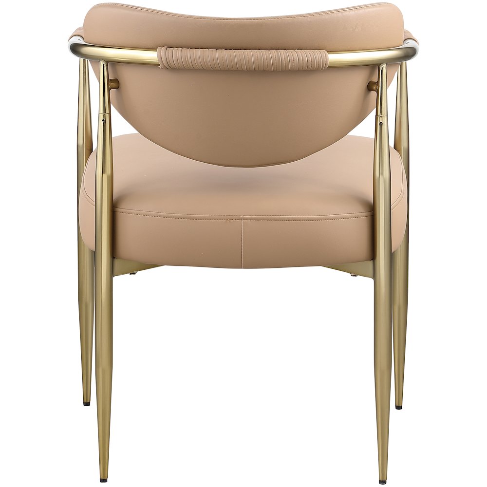Virella Tan Vegan Leather Upholstered Dining Chair, Set of 2. Picture 5