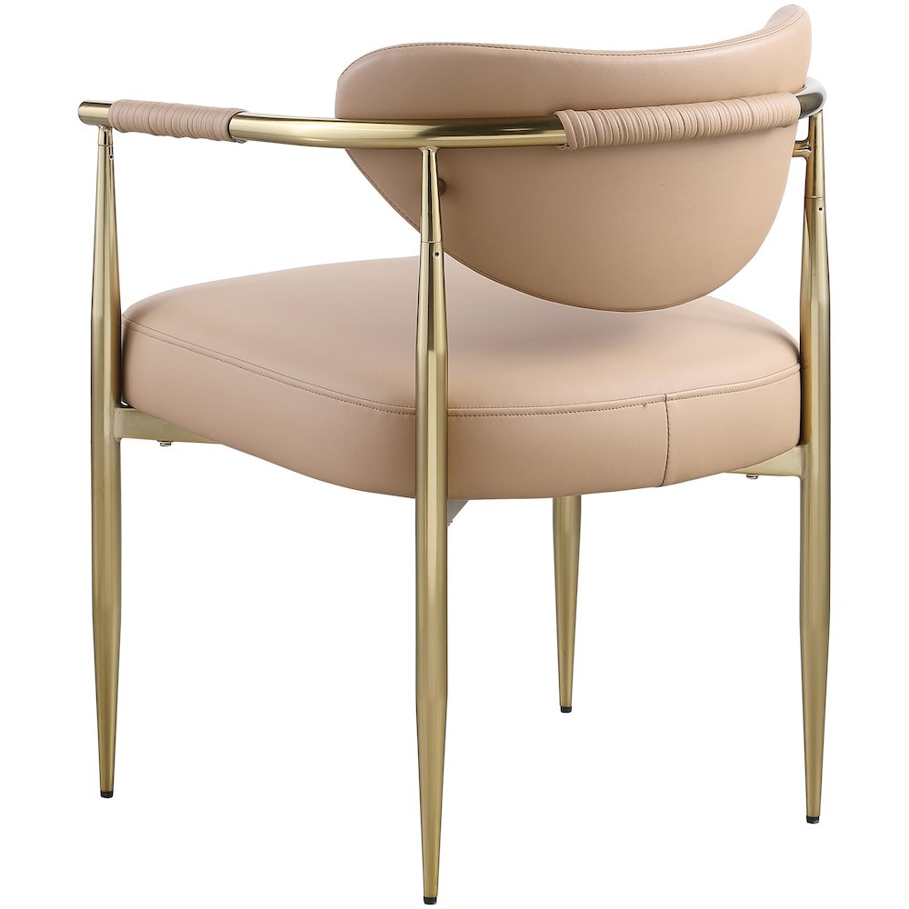 Virella Tan Vegan Leather Upholstered Dining Chair, Set of 2. Picture 6