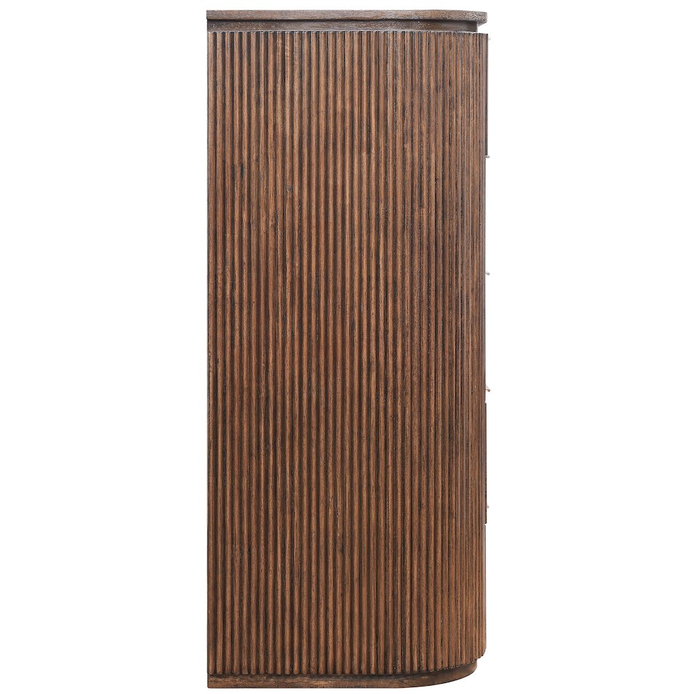 Astrid Brown Solid Wood And Oak Veneer Chest. Picture 8