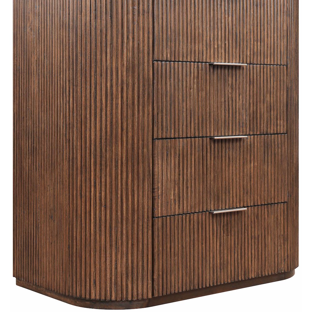 Astrid Brown Solid Wood And Oak Veneer Chest. Picture 5