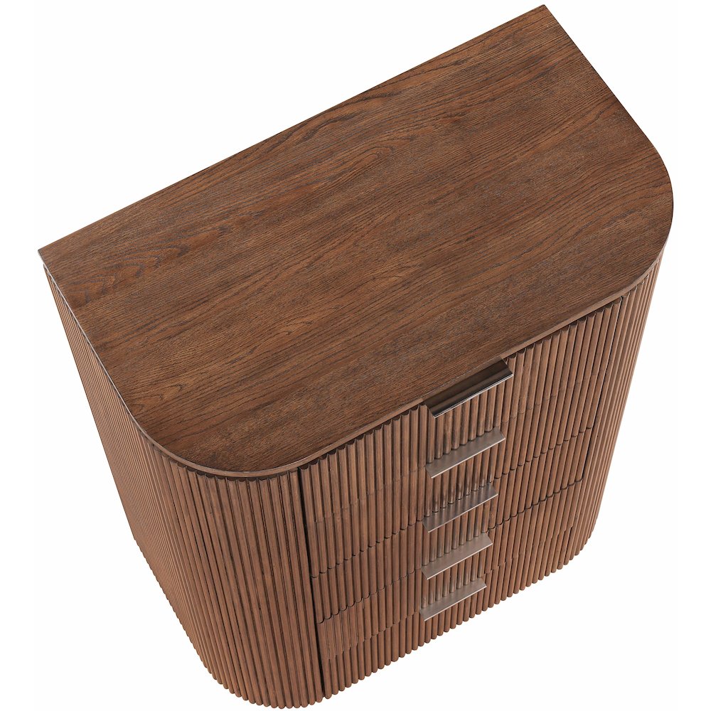Astrid Brown Solid Wood And Oak Veneer Chest. Picture 9