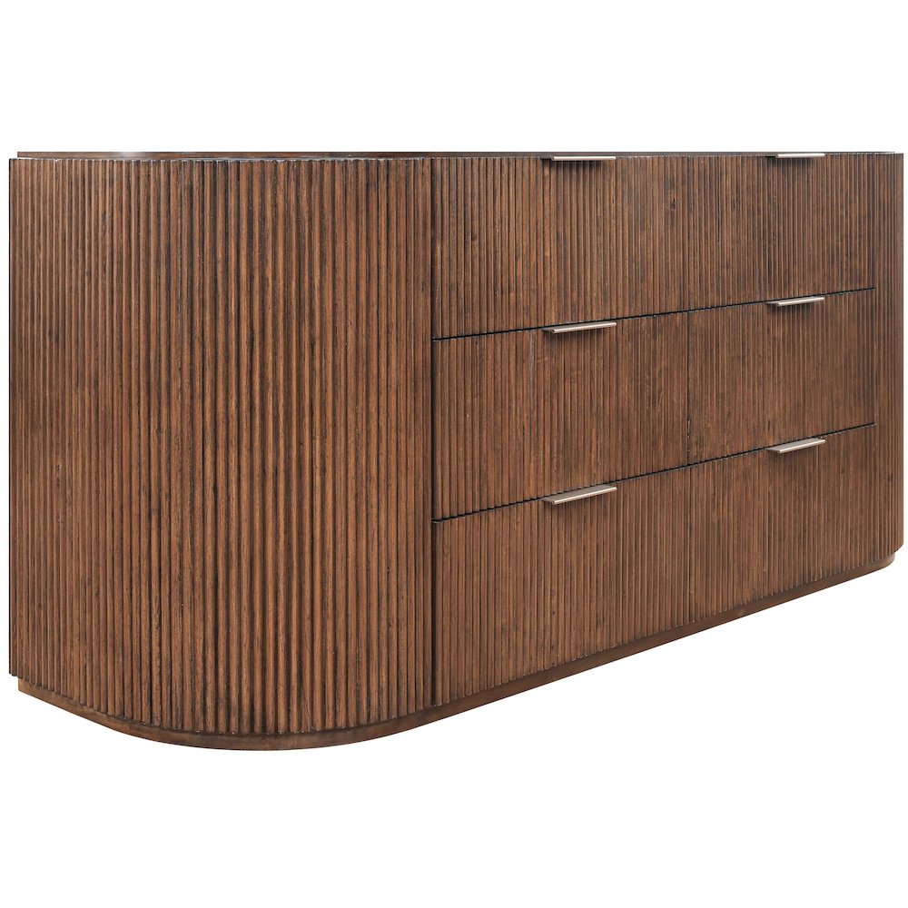 Astrid Brown Solid Wood And Oak Veneer Dresser. Picture 10