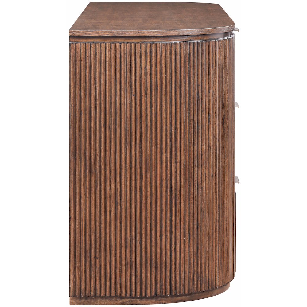Astrid Brown Solid Wood And Oak Veneer Dresser. Picture 8