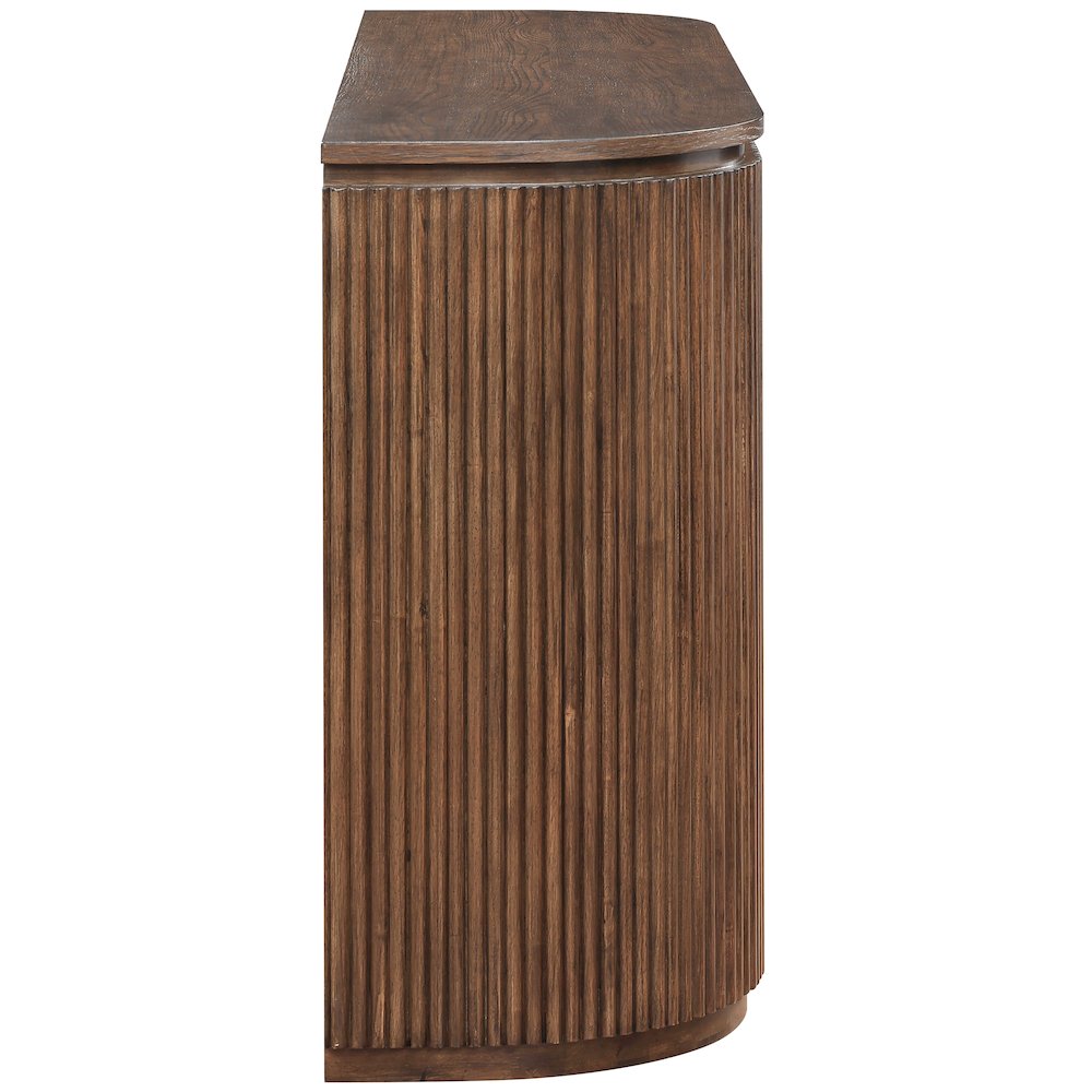 Astrid Brown Solid Wood And Oak Veneer Console Table. Picture 8