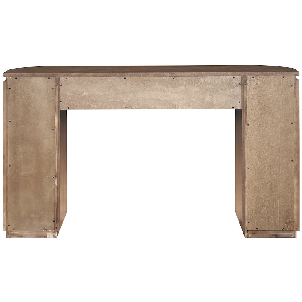 Astrid Brown Solid Wood And Oak Veneer Console Table. Picture 3