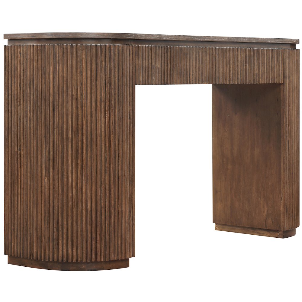 Astrid Brown Solid Wood And Oak Veneer Console Table. Picture 4