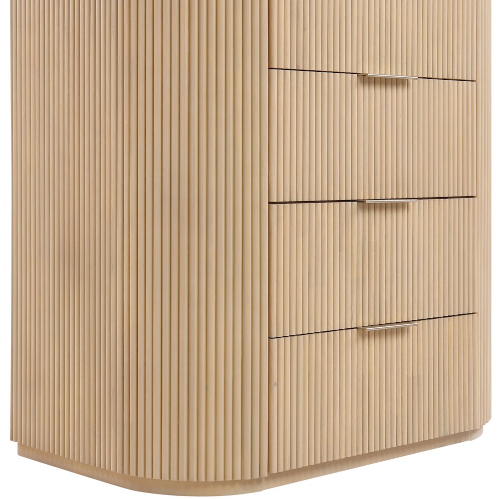 Astrid Natural Solid Wood And Oak Veneer Chest. Picture 9