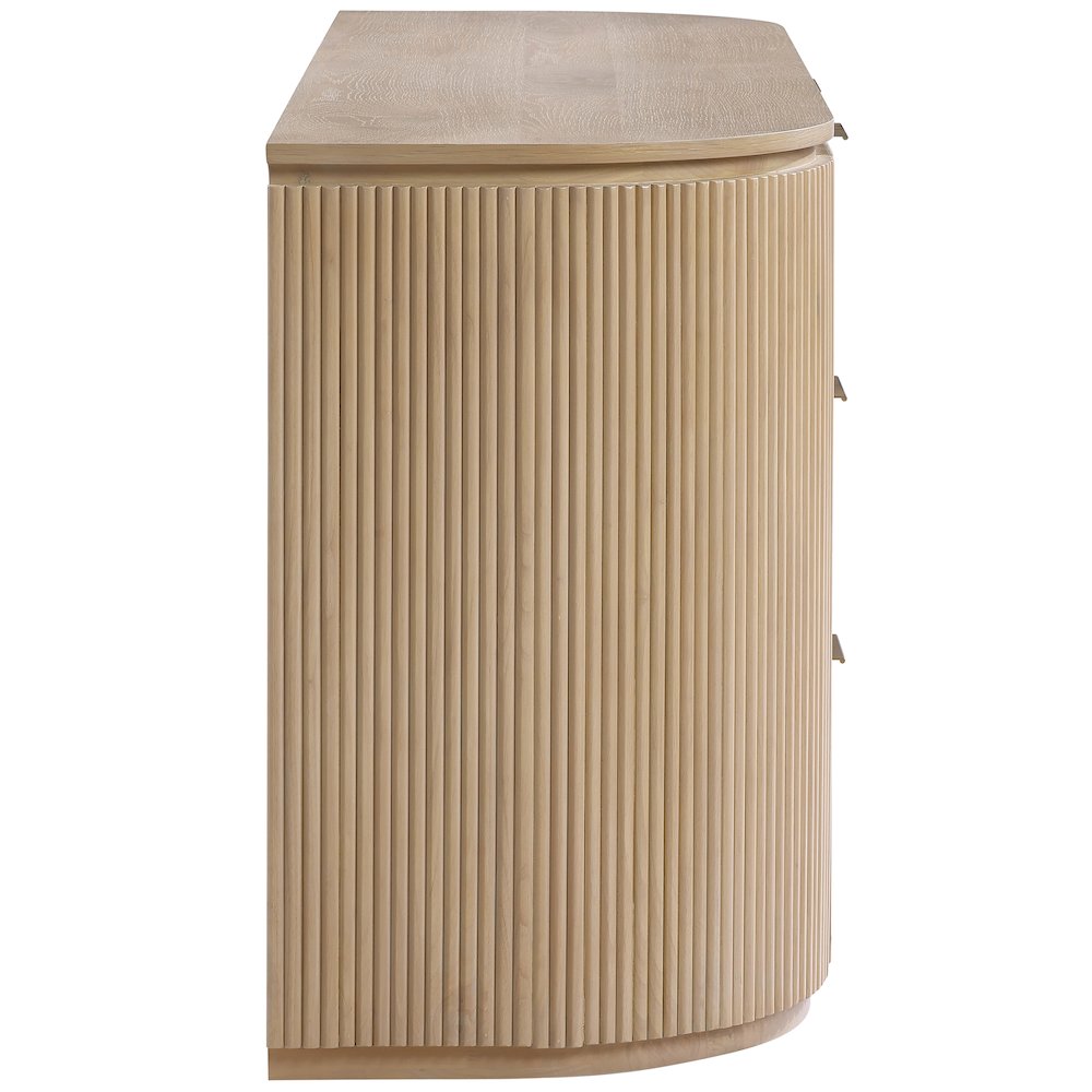 Astrid Natural Solid Wood And Oak Veneer Dresser. Picture 8
