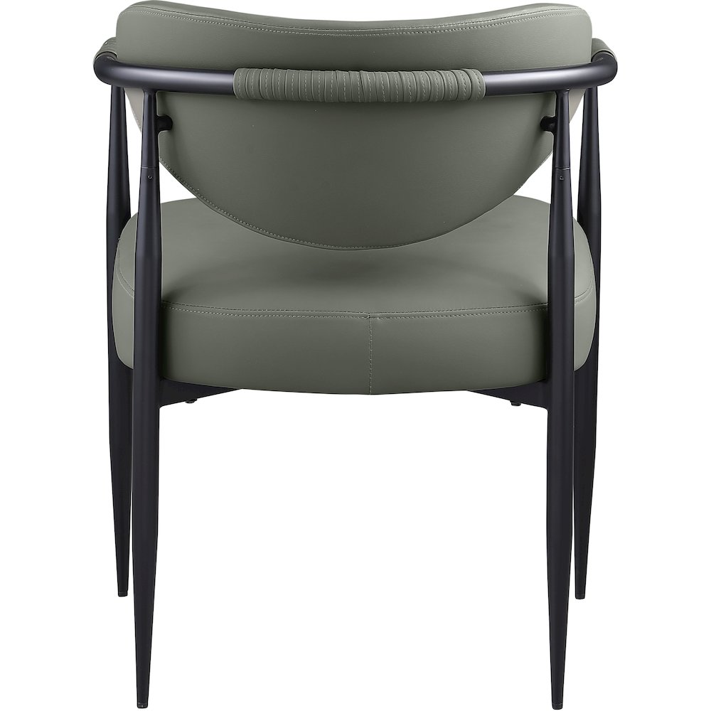 Virella Olive Vegan Leather Upholstered Dining Chair, Set of 2. Picture 4