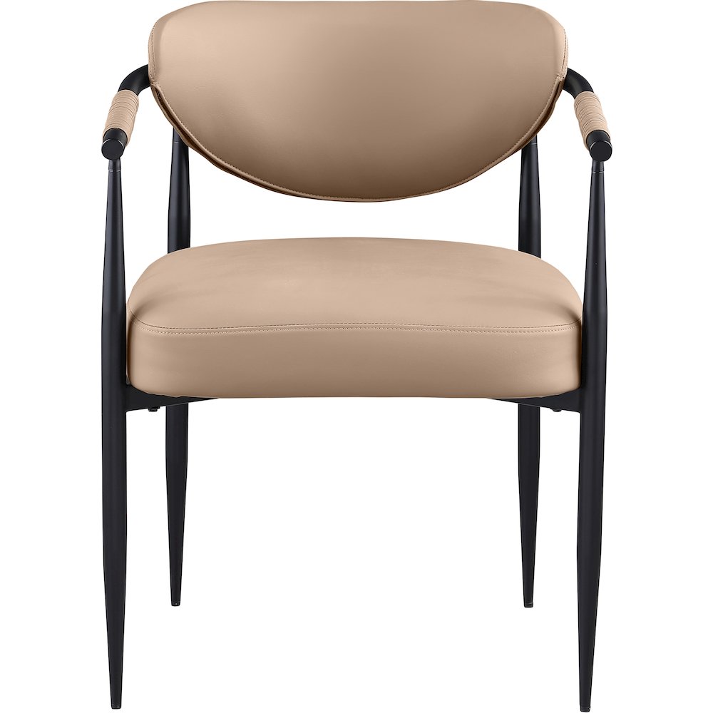 Virella Tan Vegan Leather Upholstered Dining Chair, Set of 2. Picture 7
