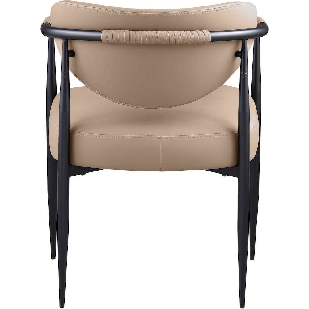 Virella Tan Vegan Leather Upholstered Dining Chair, Set of 2. Picture 4
