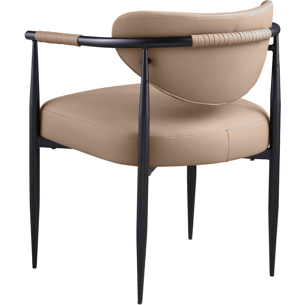 Virella Tan Vegan Leather Upholstered Dining Chair, Set of 2. Picture 5
