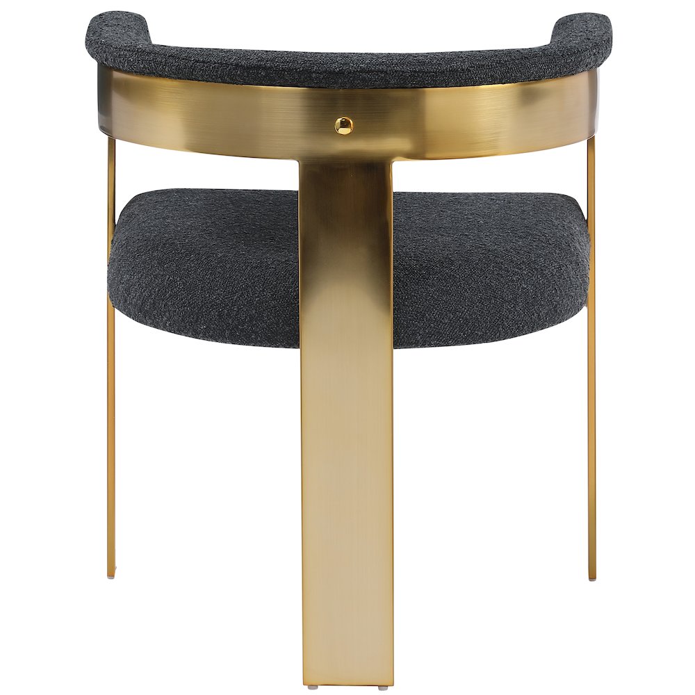 Romeo Black Boucle Fabric Dining Chair, Set of 2. Picture 2