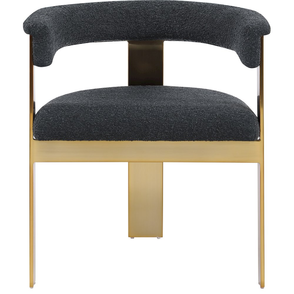 Romeo Black Boucle Fabric Dining Chair, Set of 2. Picture 3