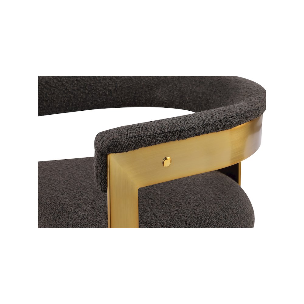 Romeo Brown Boucle Fabric Dining Chair, Set of 2. Picture 6