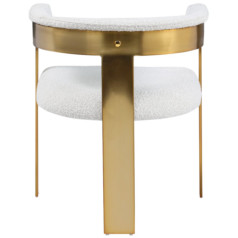 Romeo Cream Boucle Fabric Dining Chair, Set of 2. Picture 2