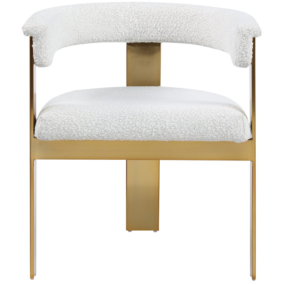 Romeo Cream Boucle Fabric Dining Chair, Set of 2. Picture 3