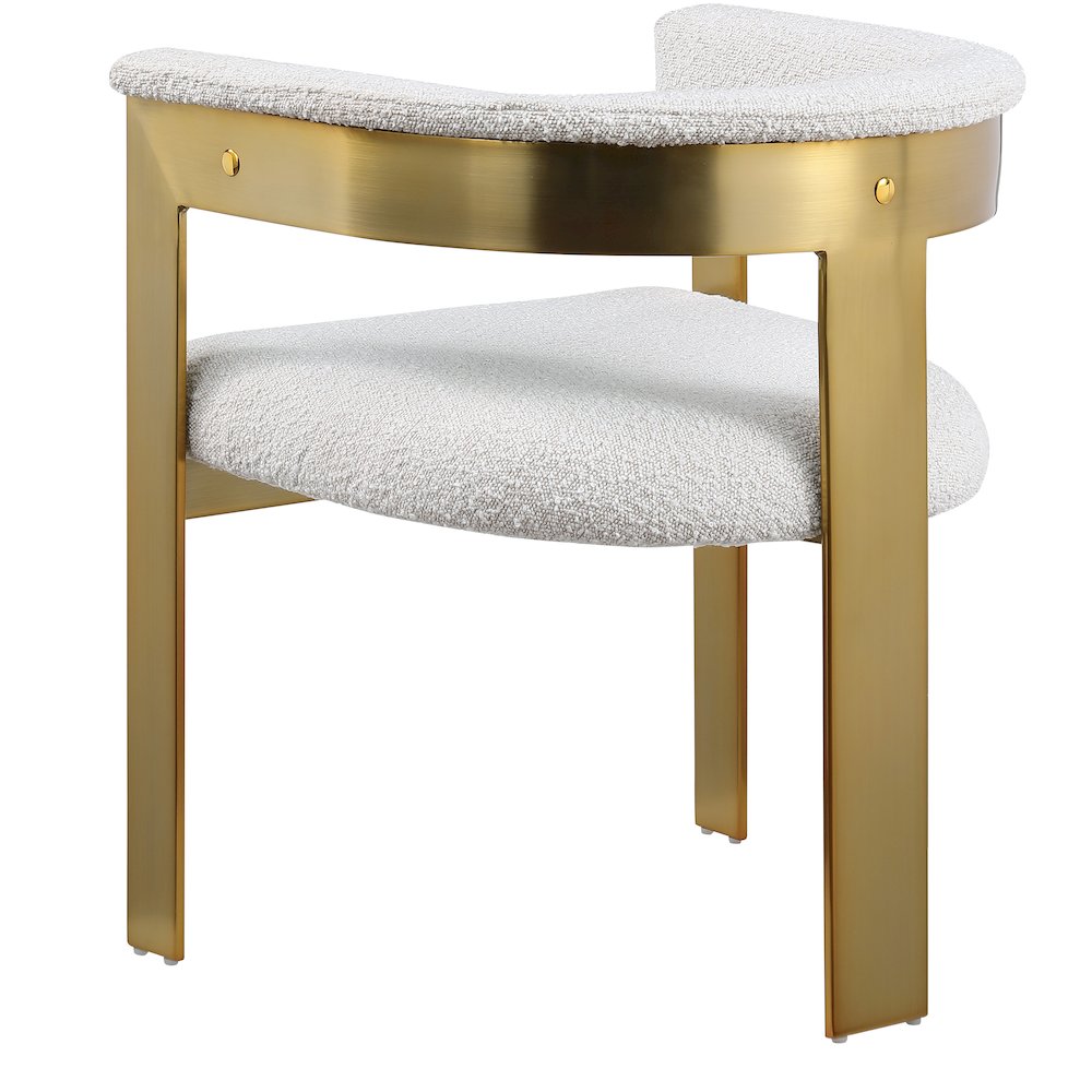 Romeo Cream Boucle Fabric Dining Chair, Set of 2. Picture 5