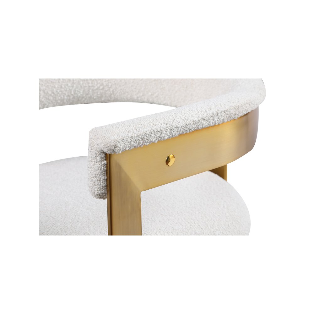 Romeo Cream Boucle Fabric Dining Chair, Set of 2. Picture 6