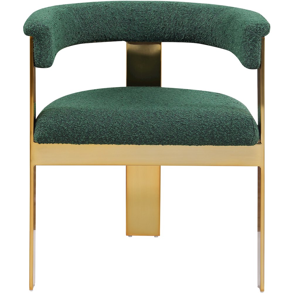 Romeo Green Boucle Fabric Dining Chair, Set of 2. Picture 3