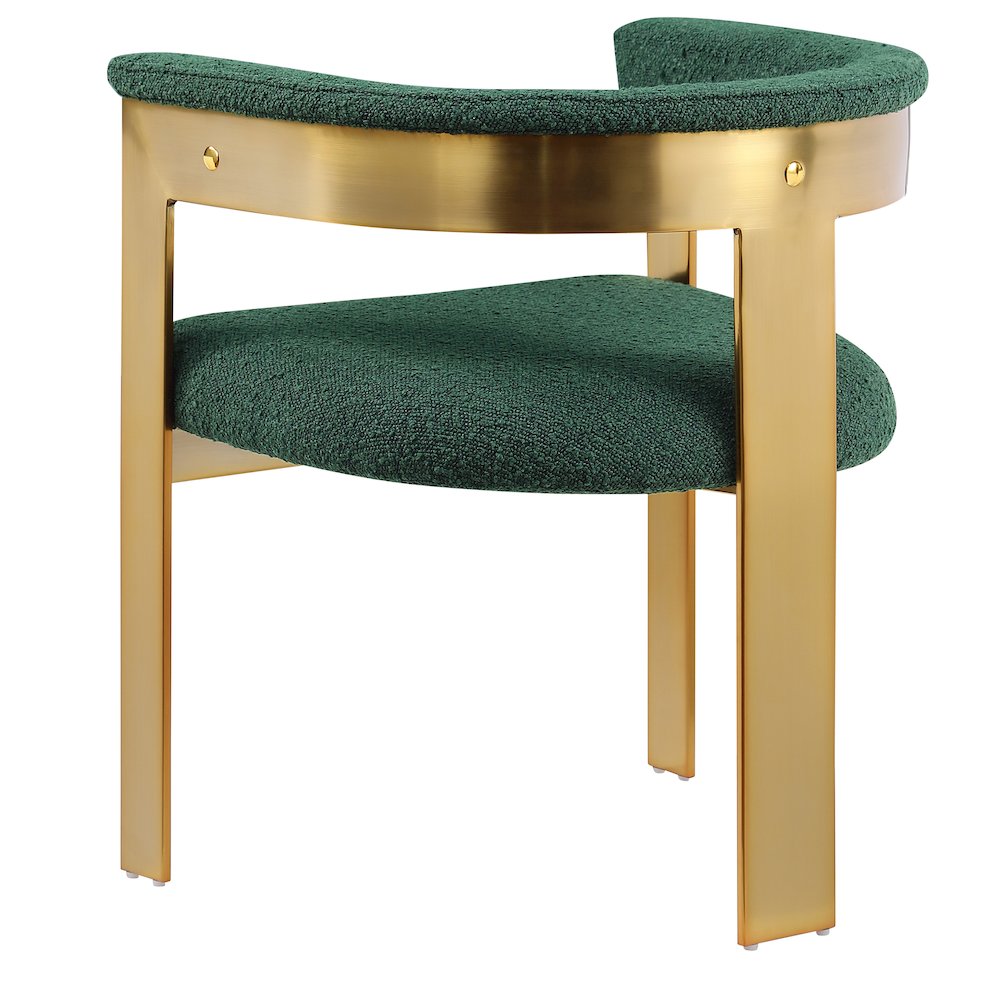 Romeo Green Boucle Fabric Dining Chair, Set of 2. Picture 5