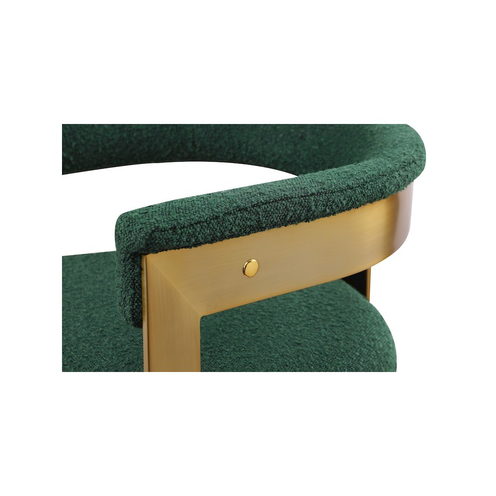 Romeo Green Boucle Fabric Dining Chair, Set of 2. Picture 6