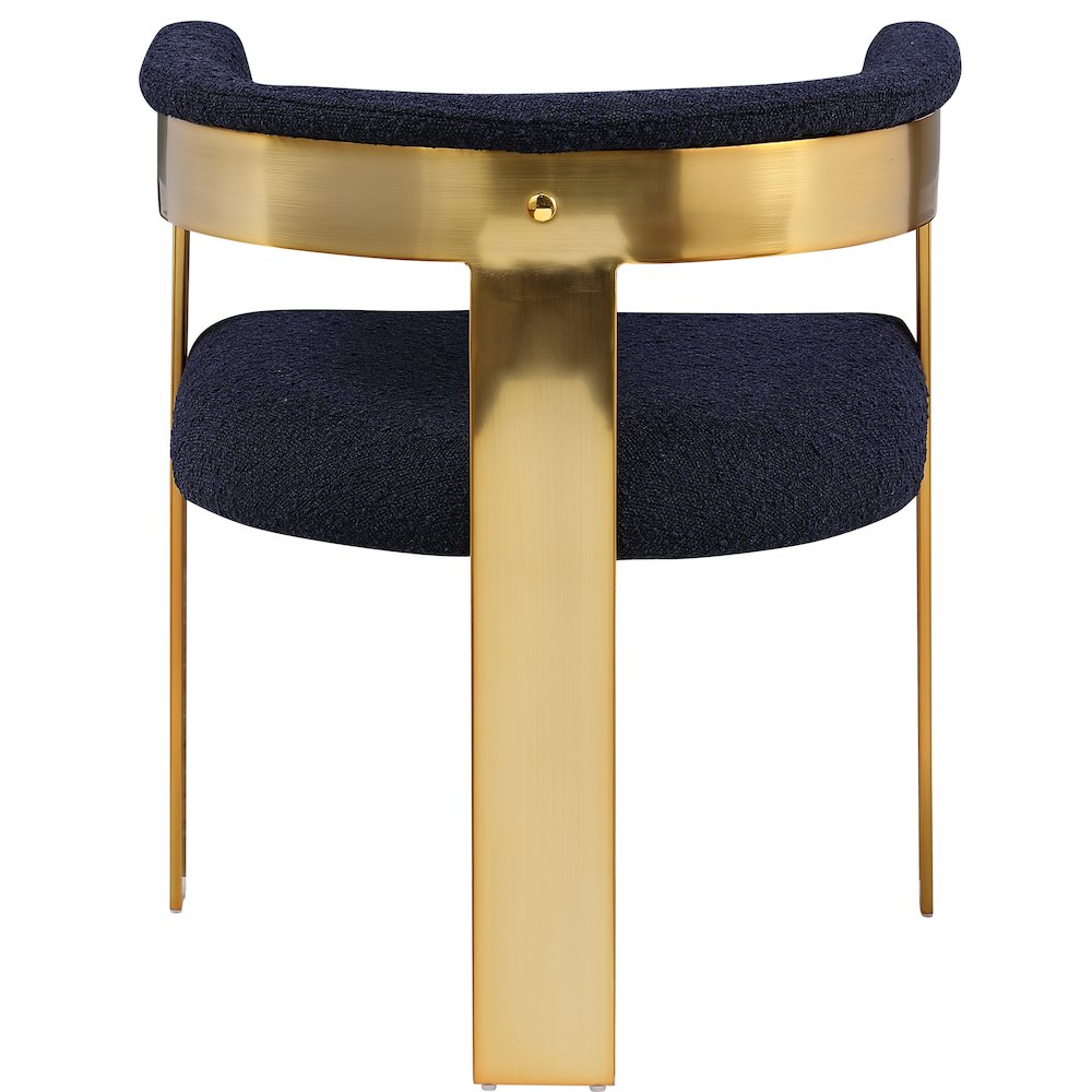 Romeo Navy Boucle Fabric Dining Chair, Set of 2. Picture 2