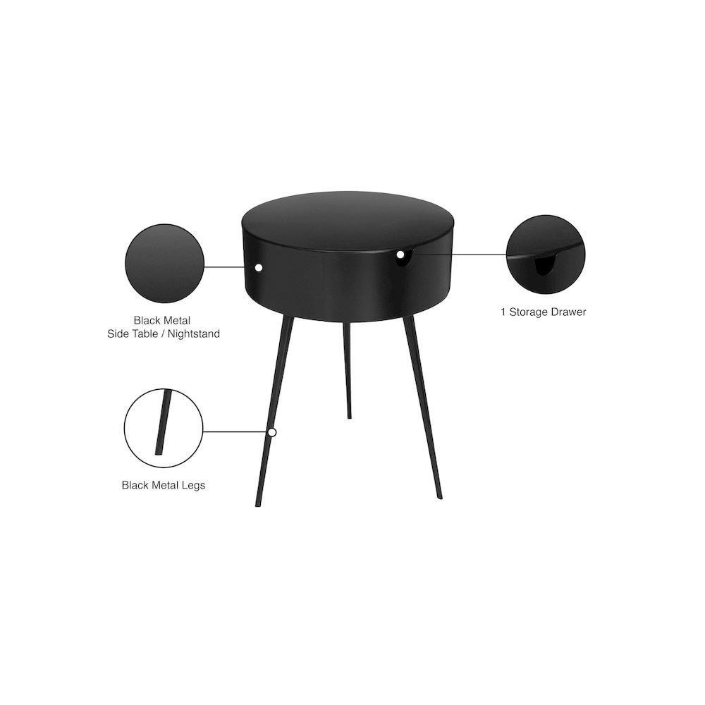 Bali Black Night Stand. Picture 7