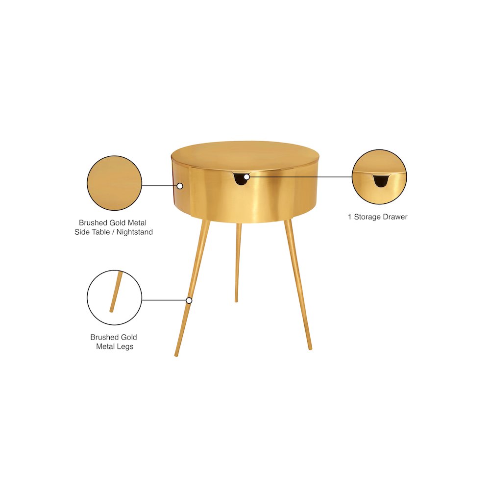 Bali Gold Night Stand. Picture 7