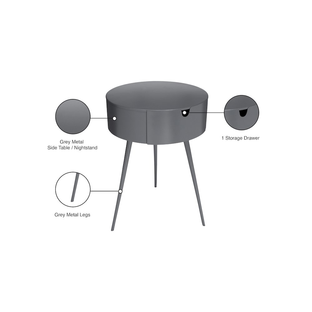 Bali Grey Night Stand. Picture 7