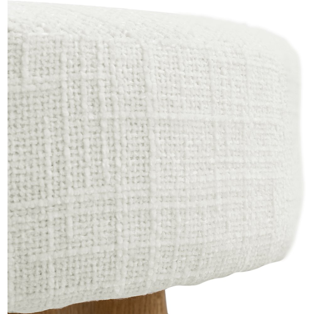 Jasper Cream Boucle Fabric Stool. Picture 8