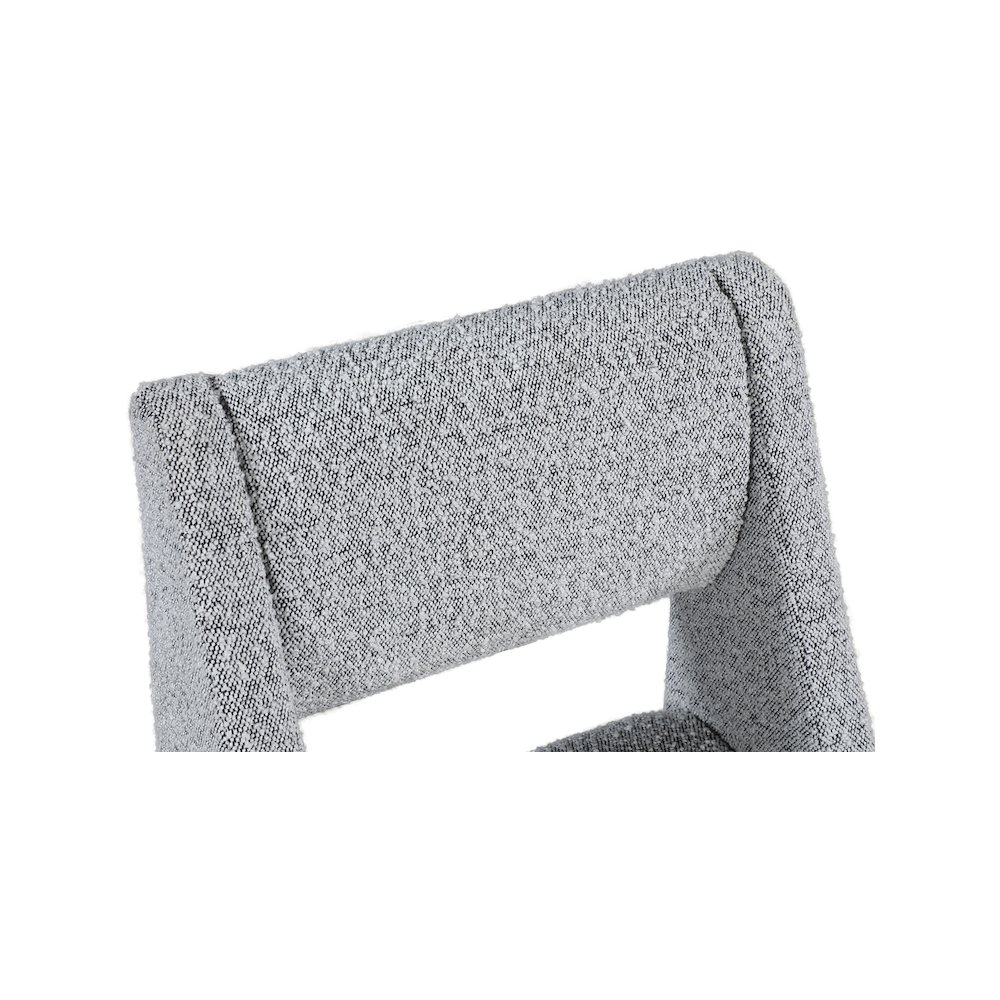 Jayce Grey Boucle Fabric Dining Chair, Set of 2. Picture 4