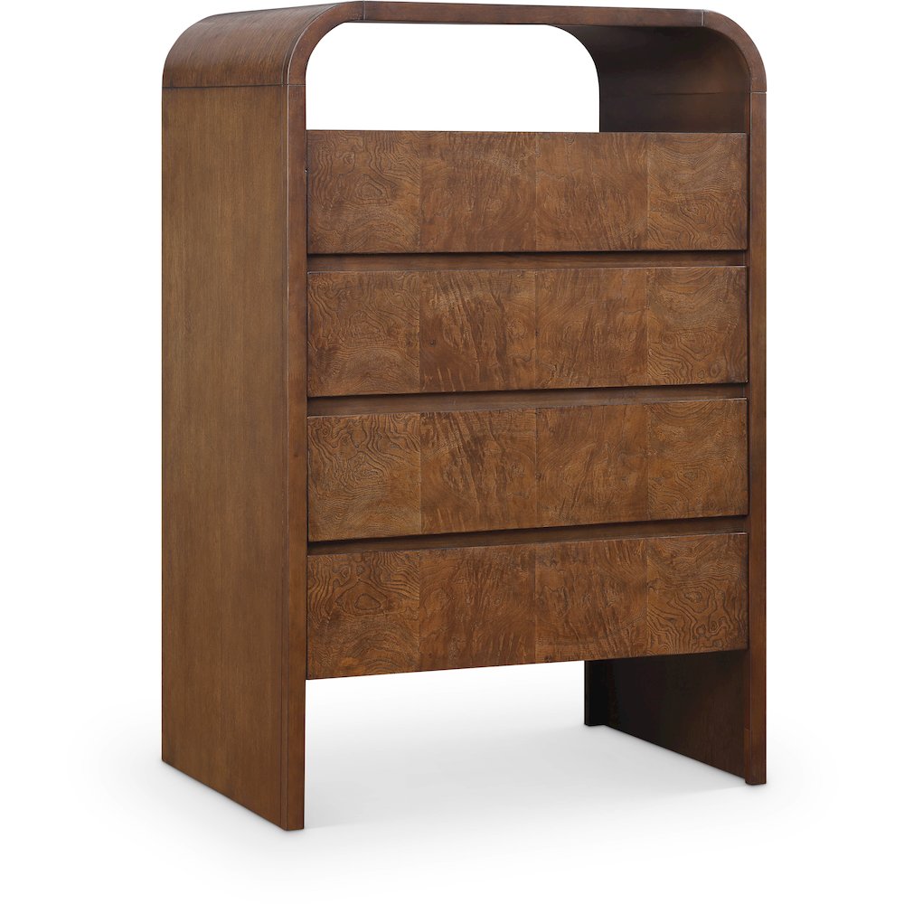 Giada Brown Solid Wood And Veneer Chest. Picture 1