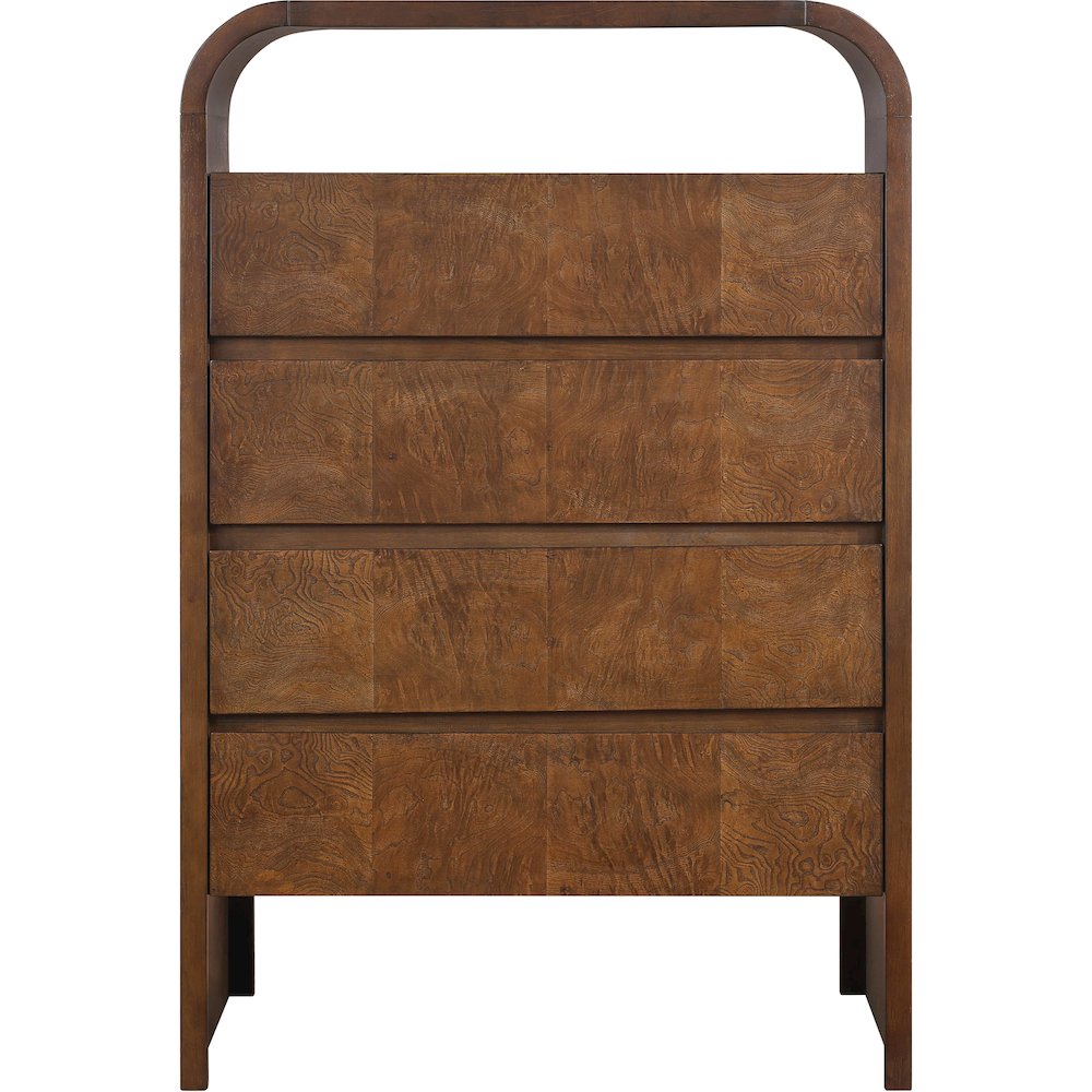 Giada Brown Solid Wood And Veneer Chest. Picture 2