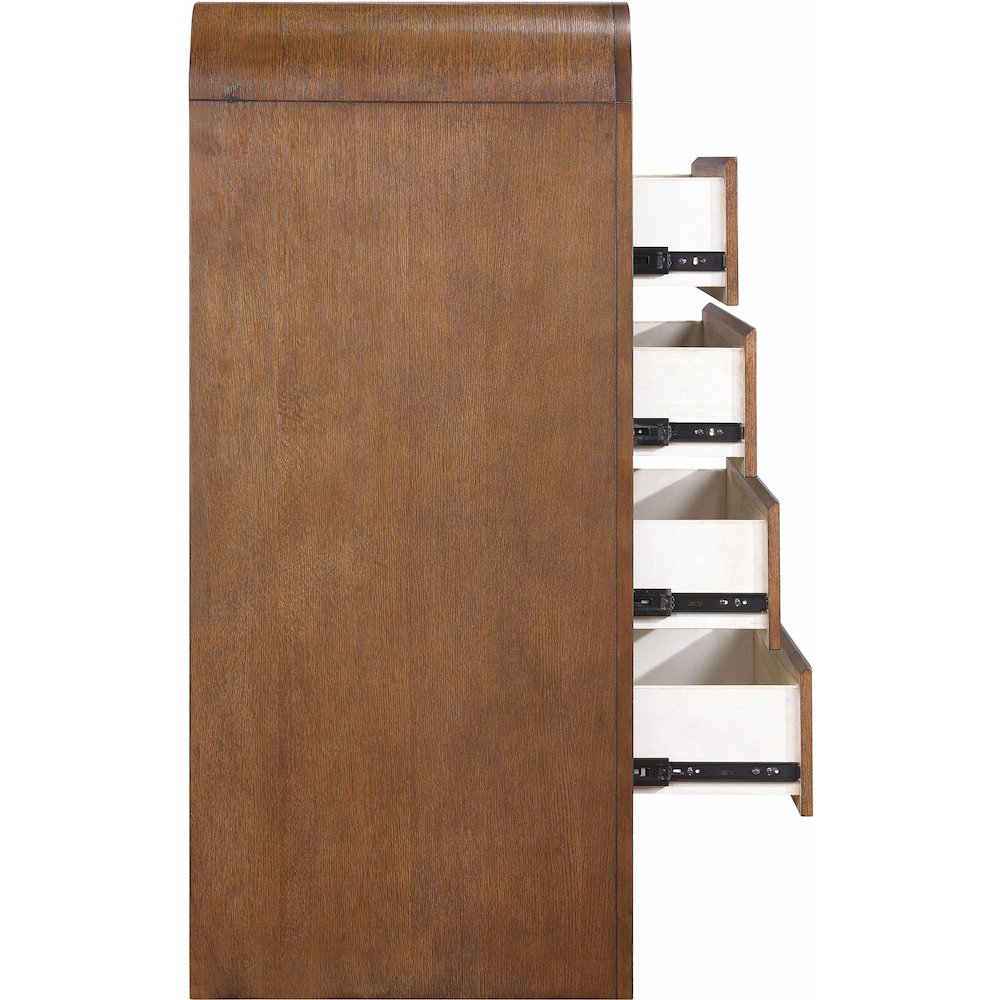 Giada Brown Solid Wood And Veneer Chest. Picture 4
