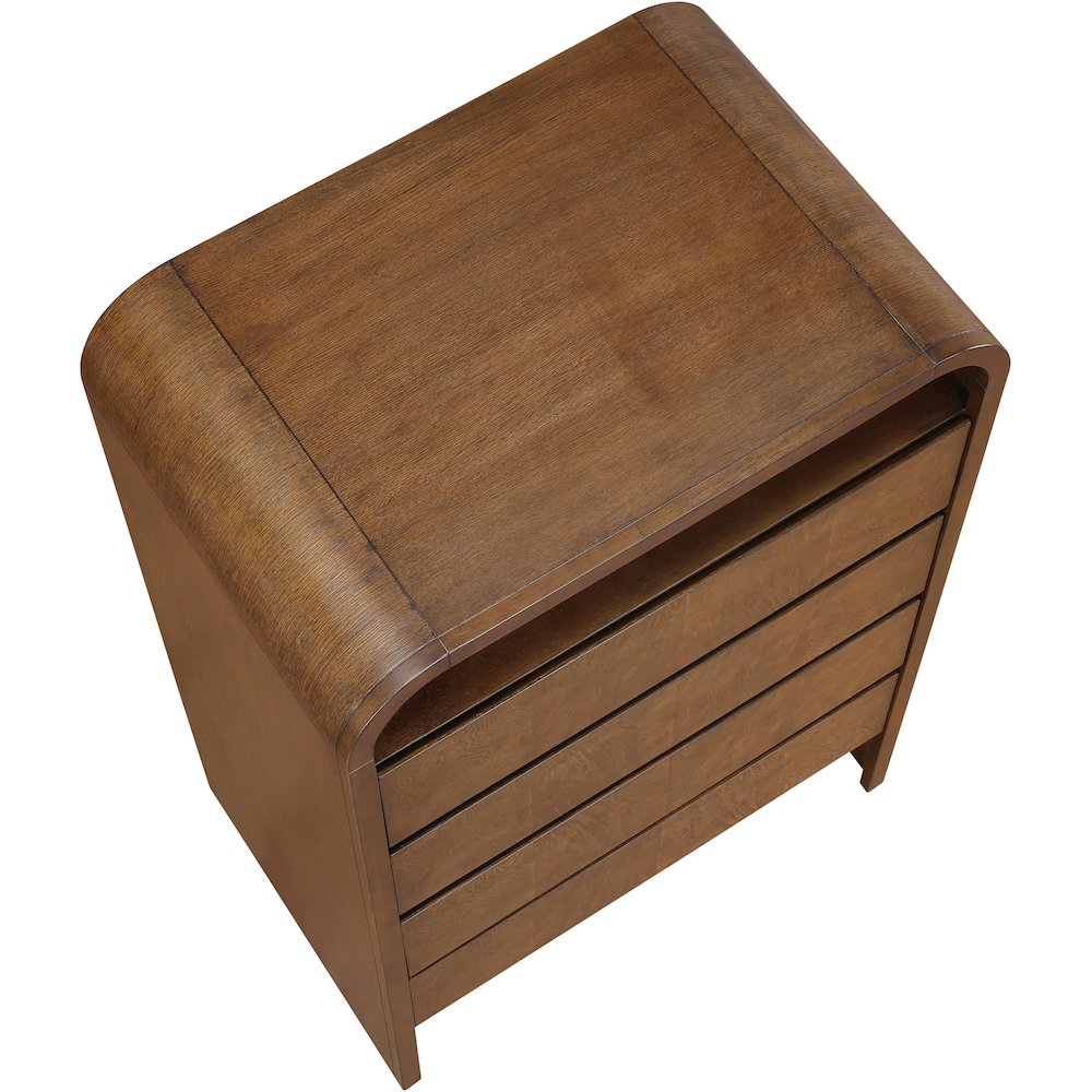 Giada Brown Solid Wood And Veneer Chest. Picture 5
