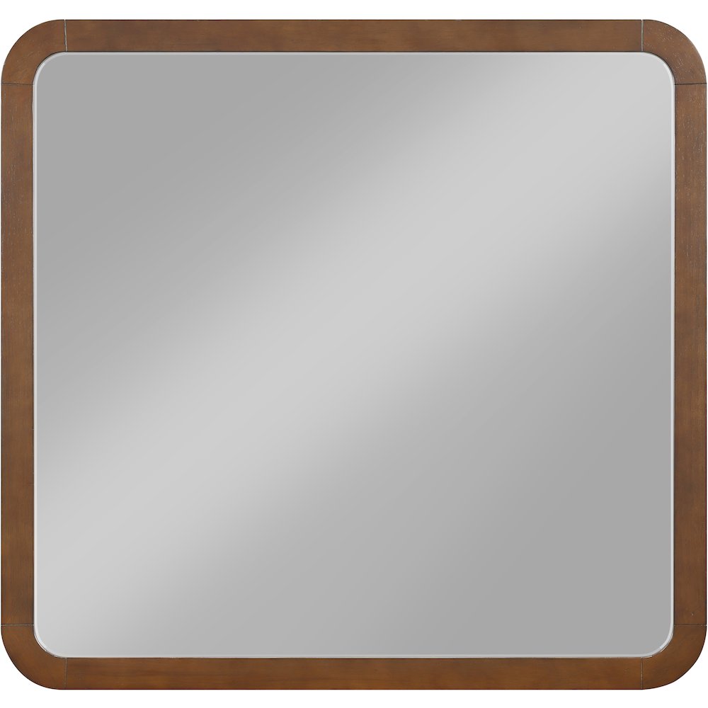 Giada Brown Solid Wood And Veneer Mirror. Picture 2