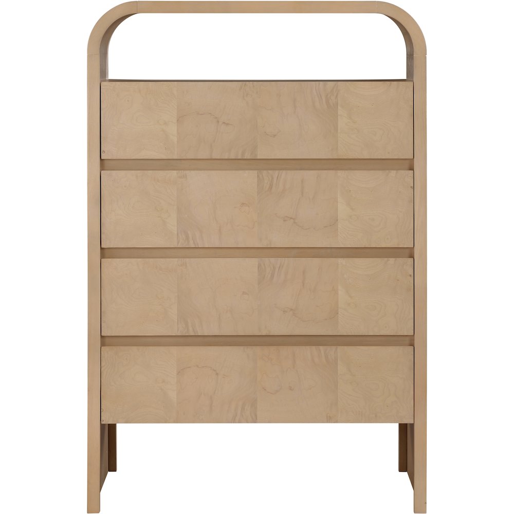 Giada Natural Solid Wood And Veneer Chest. Picture 2