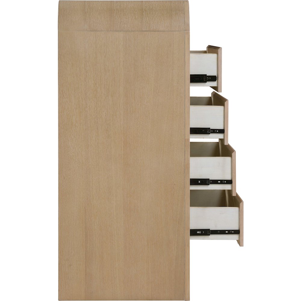 Giada Natural Solid Wood And Veneer Chest. Picture 4