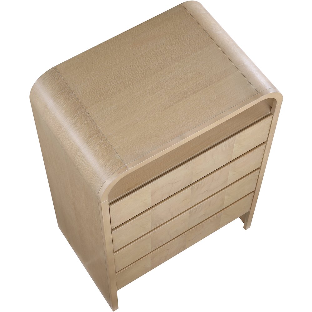 Giada Natural Solid Wood And Veneer Chest. Picture 5