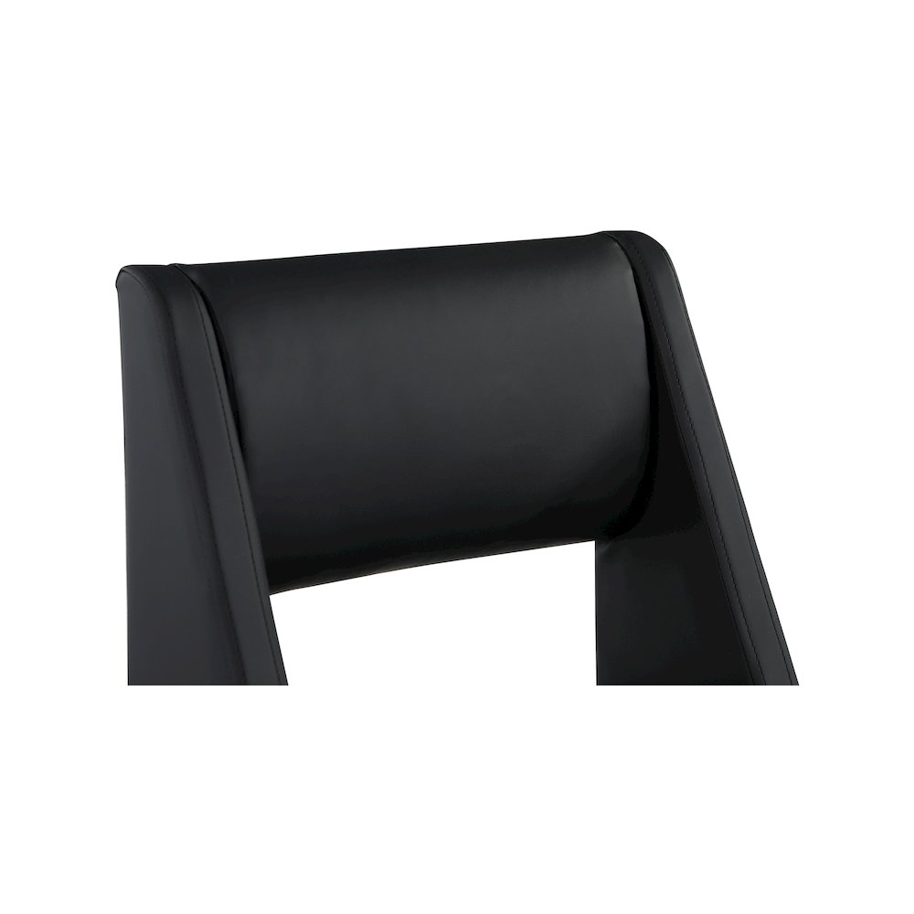 Jayce Black Vegan Leather Dining Chair, Set of 2. Picture 4