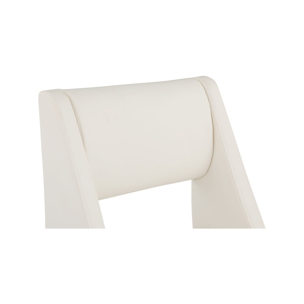 Jayce Cream Vegan Leather Dining Chair, Set of 2. Picture 4